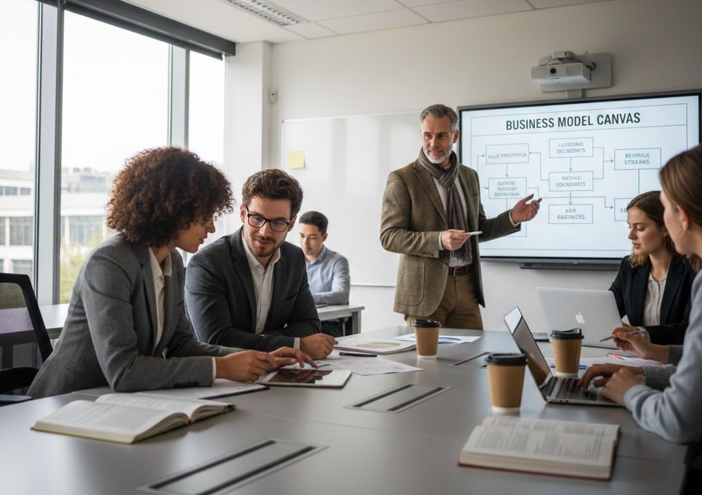 des étudiants qui apprennent à entreprendre 